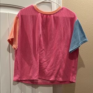 Colorful Women's Ribbed Top